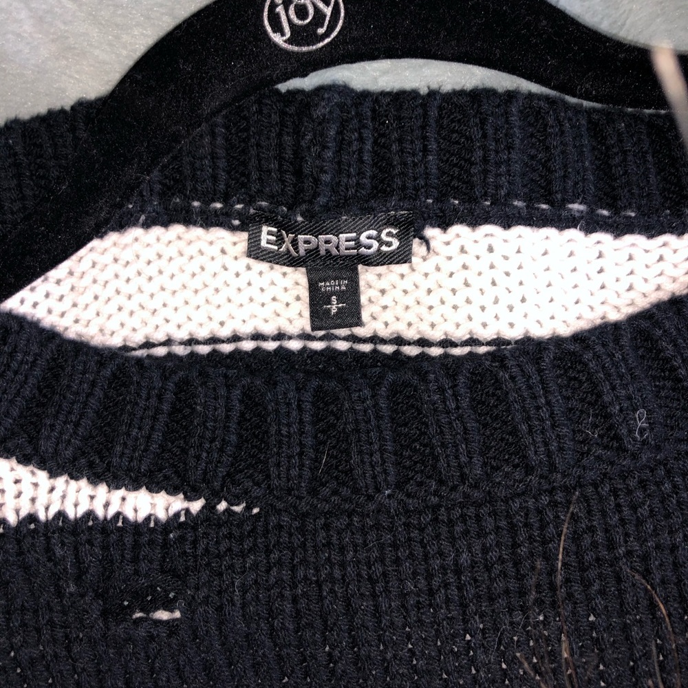 Express Ripped Striped Sweater - Picture 5 of 5